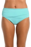 La Blanca Island Goddess Overlap Bikini Bottoms In Ice Blue