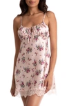 IN BLOOM BY JONQUIL MY FAIR LADY FLORAL LACE TRIM CHEMISE