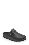 Birkenstock Boston Vegan Birkibuc Slip On Clog In Black