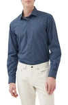 Rodd & Gunn Cove Road Leaf Print Button-up Shirt In Ink