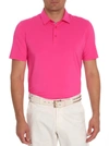 Robert Graham Axelsen Solid Short Sleeve Performance Golf Polo In Pink
