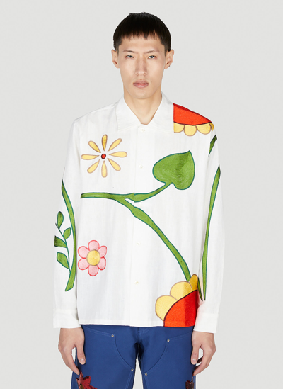 Sky High Farm Workwear Embroidered Shirt In White