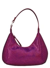 By Far Baby Amber Disco Dot Leather Bag In Fuchsia