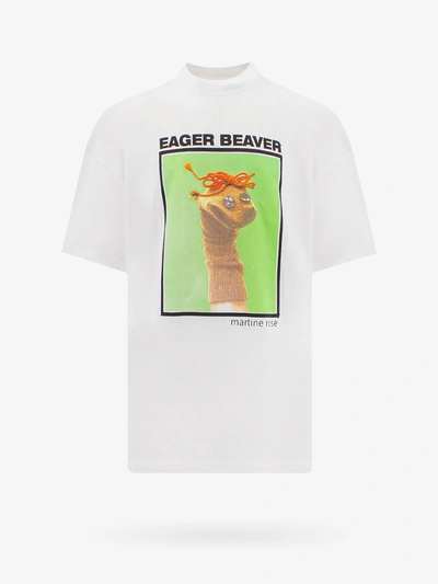 Martine Rose Eager Beaver Cotton T-shirt In White