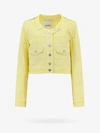 Isabel Marant Valene Cropped Denim Jacket In Yellow