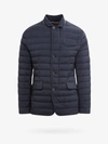 Moorer Front Button Down Jacket In Blue