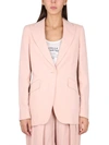 Stella Mccartney Oat Wool Blazer In Pink