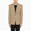 BALMAIN BALMAIN SINGLE-BREASTED SAND JACKET