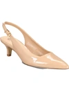 Bella Vita Scarlett Ii Womens Faux Leather Pointed Toe Slingback Heels In Multi