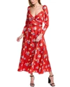 Shop Carolina Herrera Criss Cross Maxi Dress In Red