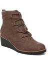 Lifestride Zone Womens Leather Ankle Wedge Boots In Multi