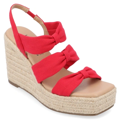 Journee Collection Women's Tru Comfort Foam Santorynn Sandals In Red
