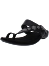 Minnetonka Sasha Womens Slip On Embellished Slide Sandals In Black