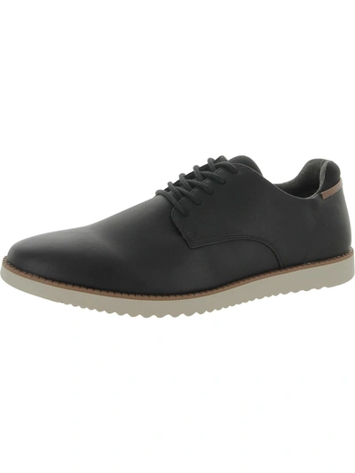 Dr. Scholl's Sync Mens Faux Leather Lace-up Oxfords In Black