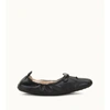 Tod's Ballerinas In Leather In Black