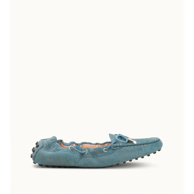 Tod's Gommino Driving Shoes In Suede In Blue