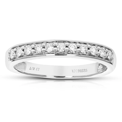 Vir Jewels 1/3 Cttw Round Cut Lab Grown Diamond Wedding Engagement Ring .925 Sterling Silver Prong Set