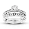 Vir Jewels 1/2 Cttw Round Cut Lab Grown Diamond Bridal Set .925 Sterling Silver Prong Set In Silver