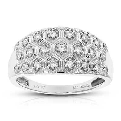 Vir Jewels 1/4 Cttw Round Cut Lab Grown Diamond .925 Sterling Silver Engagement Ring Prong Set