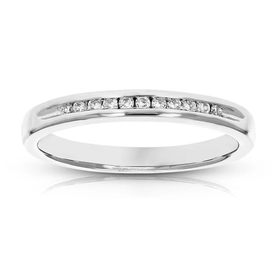 Vir Jewels 1/10 Cttw Round Cut Lab Grown Diamond Wedding Engagement Ring .925 Sterling Silver Prong Set