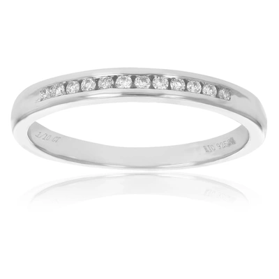 Vir Jewels 1/10 Cttw Round Cut Lab Grown Diamond Wedding Engagement Ring .925 Sterling Silver
