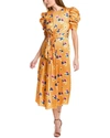 Carolina Herrera Knot Midi Dress In Yellow