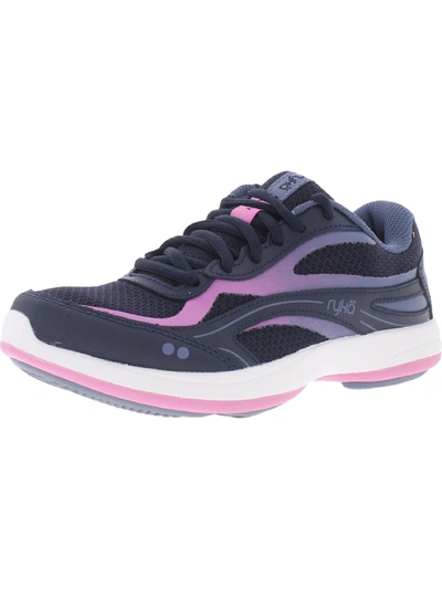 Ryka Agility Womens Leather Walking Athletic And Training Shoes In Grey