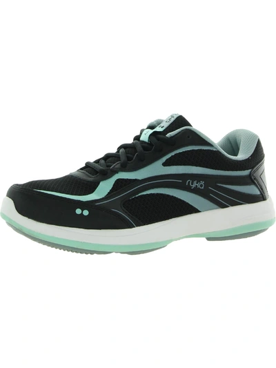 Ryka Agility Womens Leather Walking Athletic And Training Shoes In Black