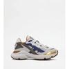 Tod's Leather And Mesh Sneakers In Multi