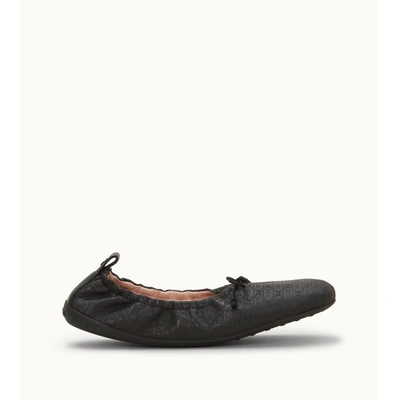 Tod's Gommini Leather Ballet Flats In Black