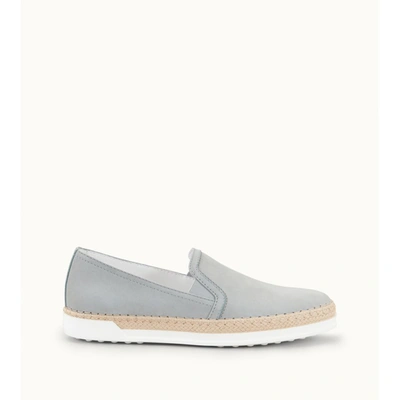Tod's Slip-ons In Nubuck In White