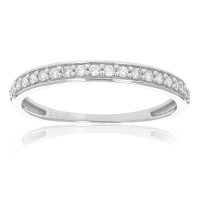 Vir Jewels 1/5 Cttw Round Cut Lab Grown Diamond .925 Sterling Silver Engagement Ring Prong Set