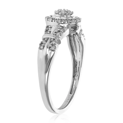 Vir Jewels 1/4 Cttw Round Cut Lab Grown Diamond Engagement Ring For Women .925 Sterling Silver Prong Set