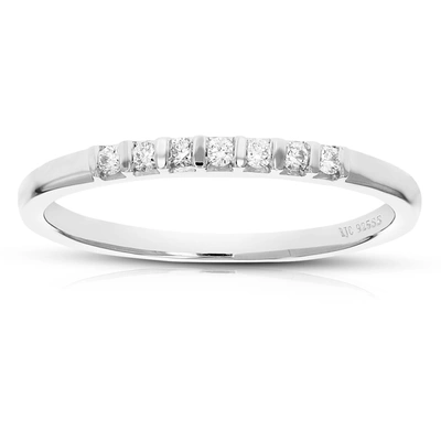 Vir Jewels 1/10 Cttw Round Cut Lab Grown Diamond Engagement Ring .925 Sterling Silver Prong Set