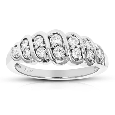 Vir Jewels 1/2 Cttw Round Cut Lab Grown Diamond Wedding Engagement Ring .925 Sterling Silver