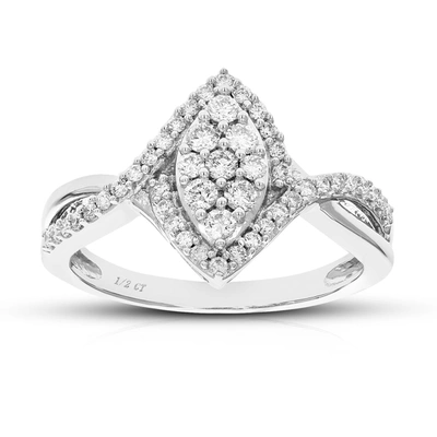 Vir Jewels 1/2 Cttw Round Cut Lab Grown Diamond .925 Sterling Silver Wedding Engagement Ring