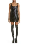 Courrèges Vinyl Swallow Dress In Black