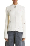 JW ANDERSON DISTRESSED ZIP CARDIGAN