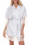 FLORA NIKROOZ GABBY LACE TRIM SATIN CHERMEUSE WRAP