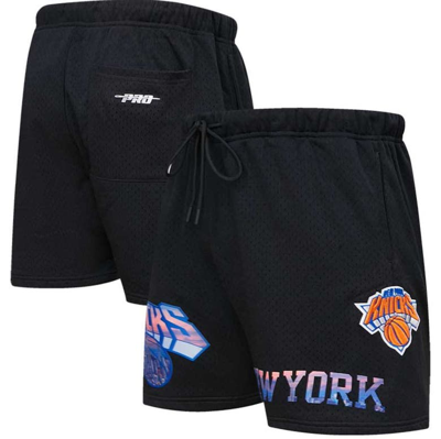 Pro Standard Black New York Knicks City Scape Mesh Shorts