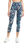 Blue Floral Displace Print