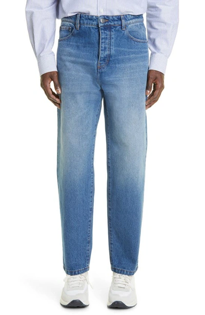 Ami Alexandre Mattiussi Tapered Leg Jeans In Used Blue/ 480