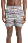 Missoni Multicolor Stripes Swim Shorts In Multicolor Grey V