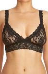 Hanky Panky Signature Lace Padded Crossover Bralette In Black