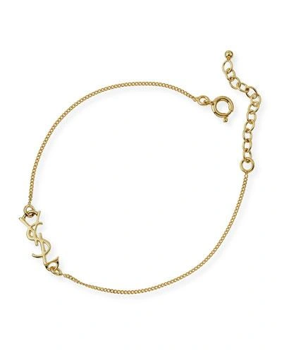 Saint Laurent Monogram Golden Chain Bracelet