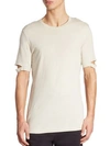 Helmut Lang Solid Sleeve Cutout T-shirt In Vapor