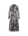 Shop Roberto Cavalli Multicolored Jaguar Print Linen Dress In Spotted