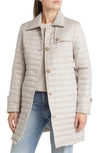 Via Spiga Water Resistant Quilted Trench Coat In Oyster