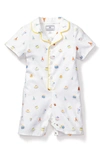 Petite Plume Birthday Wish One-piece Short Pajamas In White