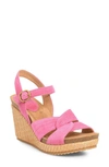 Söfft Clarissa Wedge Sandal In Magenta